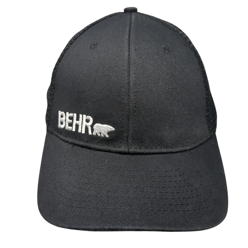 Behr Snapback Mesh Back Trucker Hat Black One Size Outdoor 6 Panel
